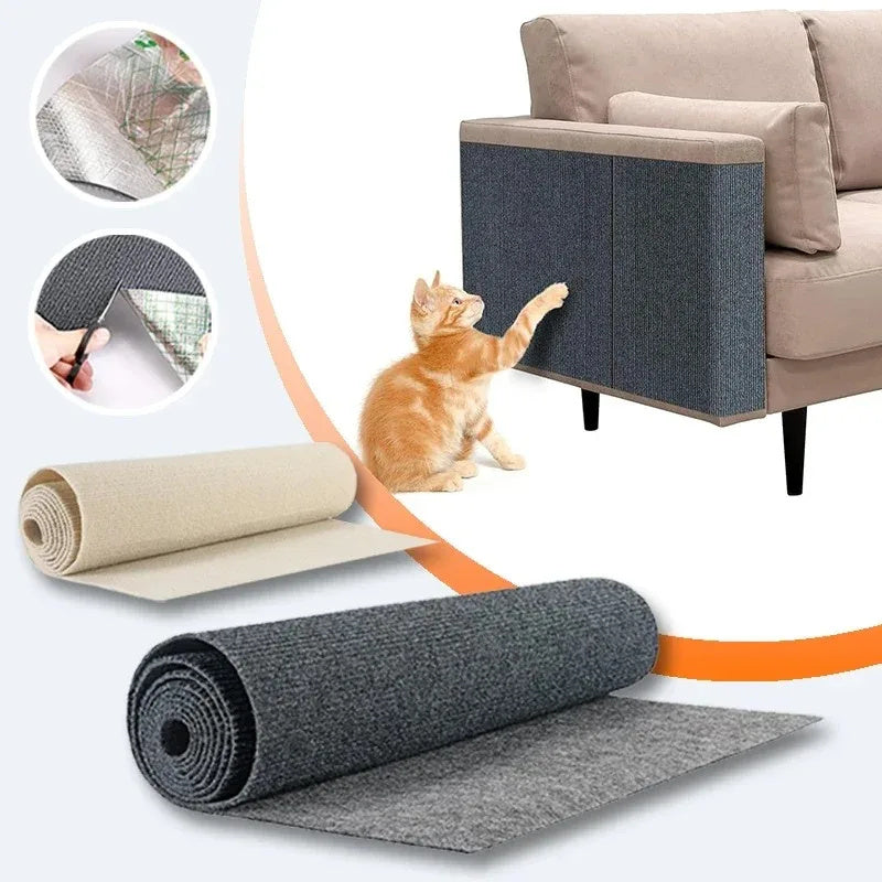 Self-Adhesive Carpet Cats Scratch Board Wall Anti Cat Scratch Sofa Diy Cats Scratch Board Sofa Protection Paws Sharpen Trimmable Pet Products - GarmentGlobe
