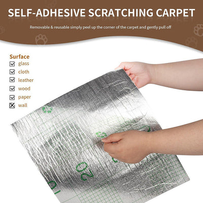 Self-Adhesive Carpet Cats Scratch Board Wall Anti Cat Scratch Sofa Diy Cats Scratch Board Sofa Protection Paws Sharpen Trimmable Pet Products - GarmentGlobe